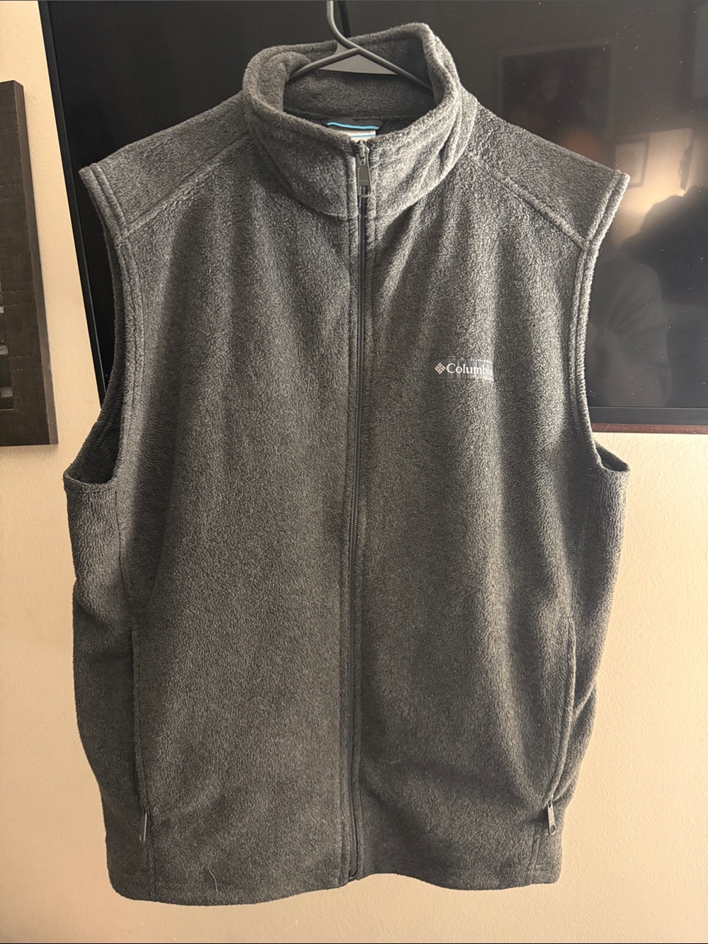 Columbia Charcoal Gray Full-Zip Fleece Vest